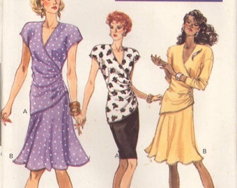 Vogue 7248 Sewing Pattern, Top and Skirt, Size 12-14-16, Uncut, Factory Folded