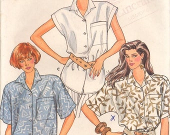 Butterick 4852 Sewing Pattern, Women's Shirt, Size P-S-M, Neatly Cut, Complete