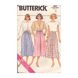 Butterick 3827 Sewing Pattern, Skirt, Size 8, Cut, Complete