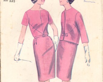 Butterick 3255 Sewing Pattern, Dress, Jacket, Size 12.5, Precut, Complete