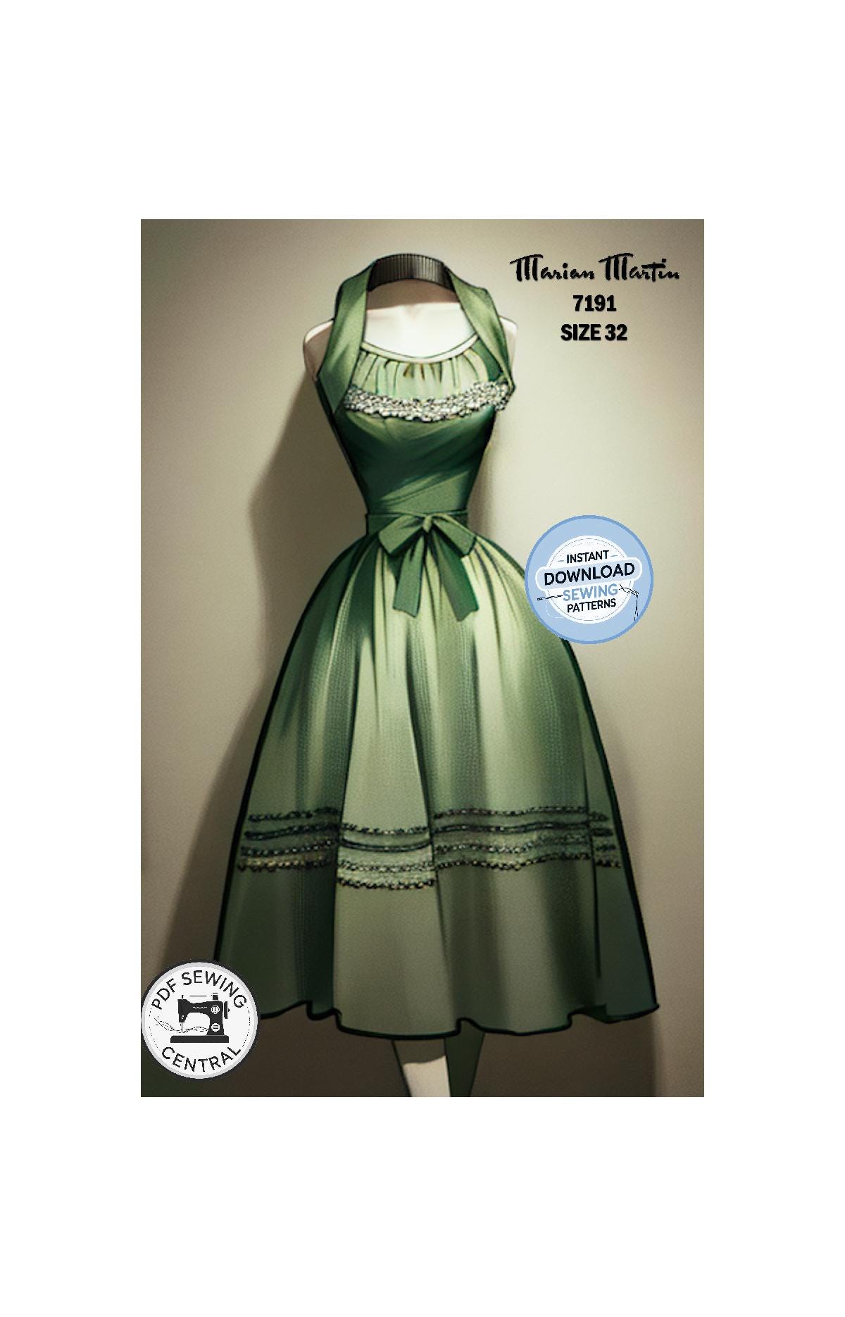 Halter Dress Pattern 50s