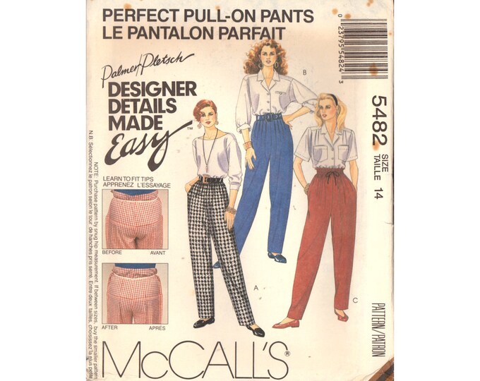 Mccalls 5482 Sewing Pattern Pants Size 14 Uncut Factory Folded - Etsy