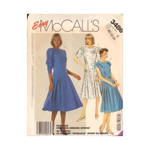 McCall&#39;s 3486 Sewing Pattern, Dress, Size 10-12-14, Cut, Complete