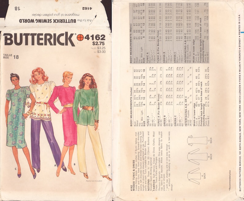 Sewing patterns: Dresses choose from 8 Butterick 4162