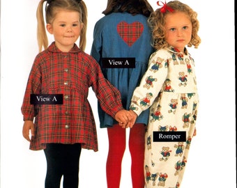 Lincraft 1001 Sewing Pattern Girl/'s Dress And Romper Size 0.5-4 Uncut Factory Folded