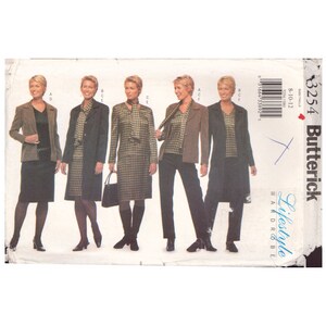 Butterick 3254 Sewing Pattern Women&#39;s Pants, Skirt, Dress, Top, Jacket Size 8-10-12 OR 20-22-24 Uncut Factory Folded