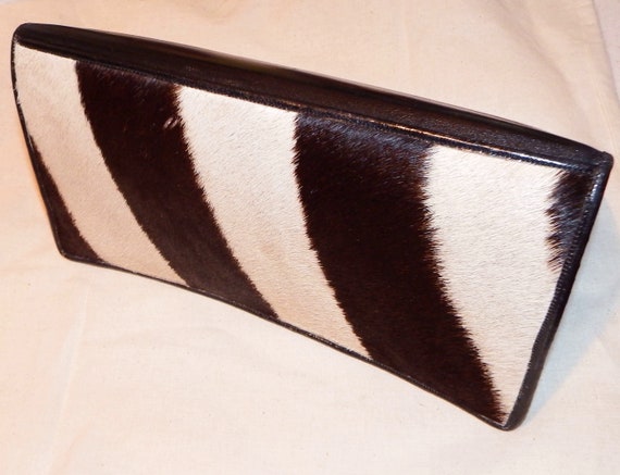 ZEBRA CLUTCH, genuine Zebra & leather