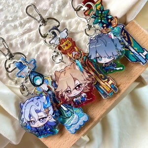 Genshin Impact "Weepy Dumplings" Acrylic Charm with Embroidered Tag