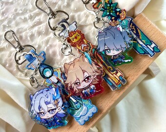 Genshin Impact "Weepy Dumplings" Acrylic Charm with Embroidered Tag