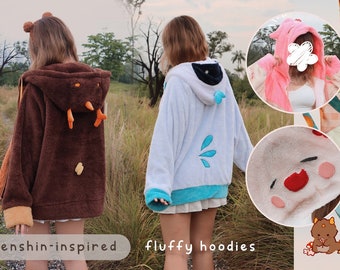 Genshin Auswirkungen "Fluffy Friends" Hoodies