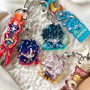 Honkai Star Rail "Weepy Dumplings" Acrylic Charm with Embroidered Tag image 2