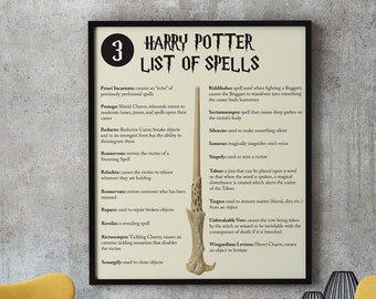 Printable magic wand Etsy photo relating to Harry Potter Spells List Printable called Printable magic wand Etsy