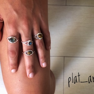 Gemstone silver ring, birthstone silver ring, semiprecious stone silver ring, handcrafted ring, boho ring, bohemian style ring, ethnic ring