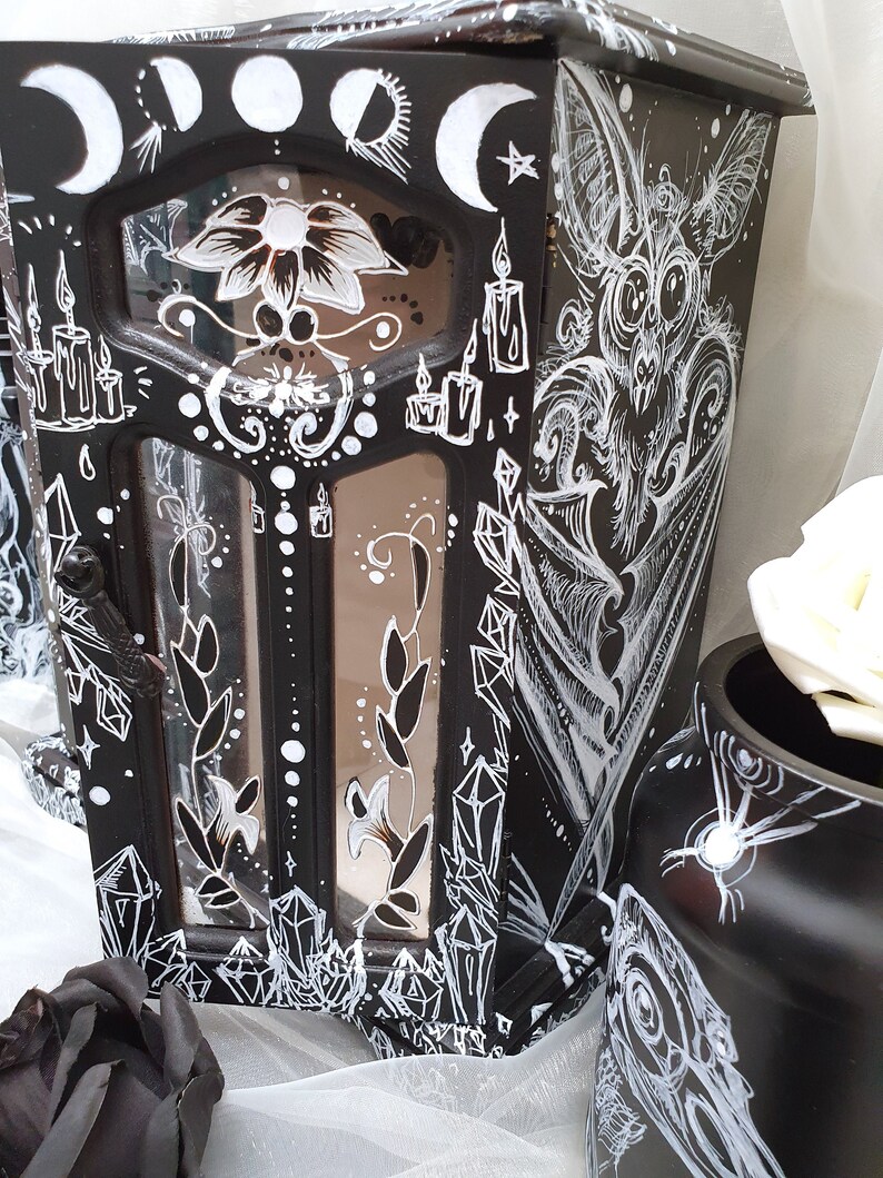 Custom GOTH Gothic Black Storage Wooden BOX Moth Decorative Etsy UK