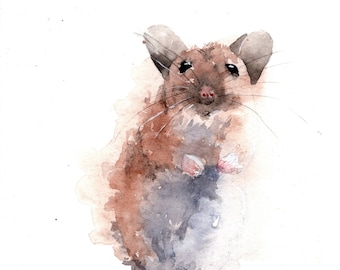 Field Mouse Numbered limited edition Giclee Print of a Watercolour Painting