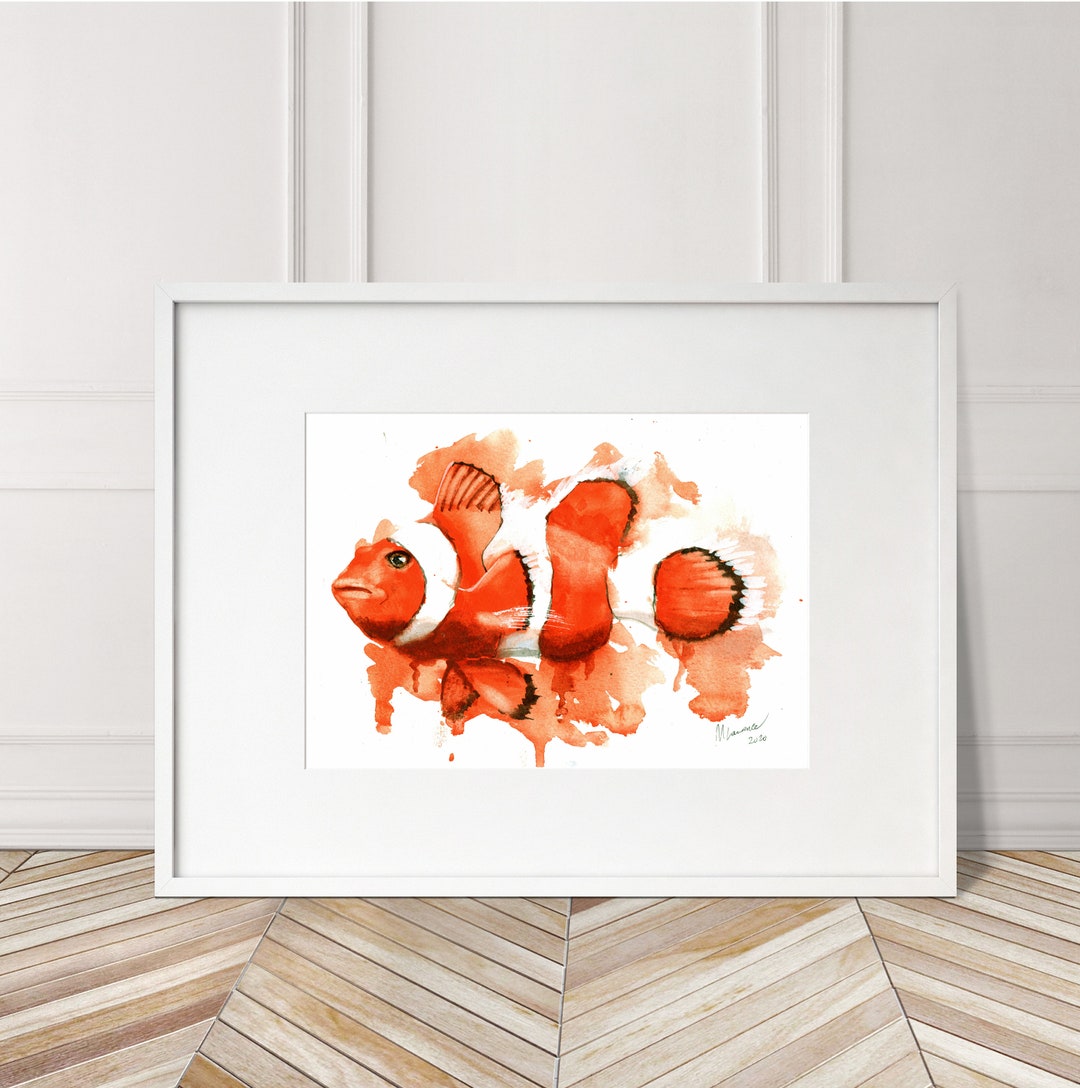 Clownfish Clown Fish Nemo Numbered Limited Edition Giclee Print of a ...