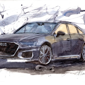Commissioni di acquerelli per auto e camion. Realizza un ritratto della tua auto, camion o SUV. Stampa dell'artista Myles Laurence. Acquerello. Regalo di Natale.
