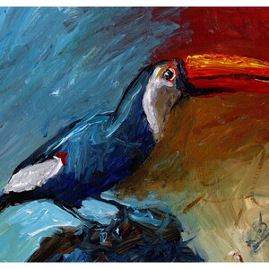 Toucan Numbered limited edition Giclee Print of an acrylic Painting