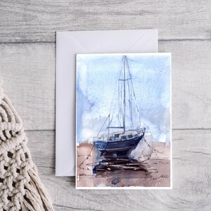 Sailboat Greetings Card, Printable Digital Download