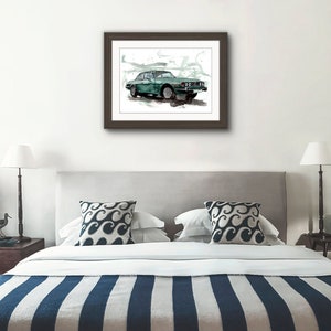 Triumph Stag Numbered limited edition print Limited Print watercolor giclee print classic British Car . A3