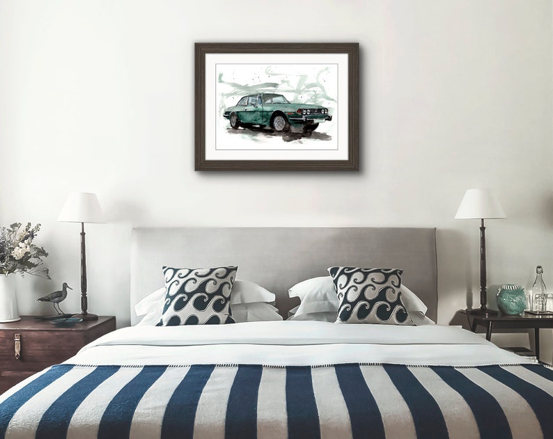 Triumph Stag Numbered limited edition print Limited Print watercolor giclee print classic British Car . A3