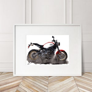 Yamaha XSR900 Print. Yamaha XSR900 Poster. Gifts For Him. Hand Painted Art. Xmas Gift