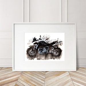 Bmw 1200GS Adventure Print. Bmw 1200GS Poster. Gifts For Him. Hand Painted Art. Xmas Gift