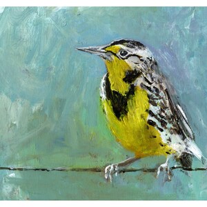 Meadowlark Numbered limited edition Giclee Print of an acrylic Painting