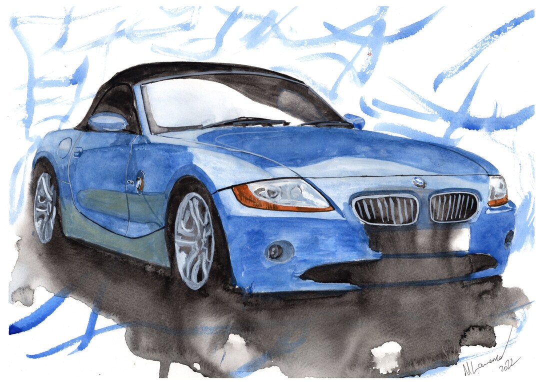 Painting of a BMW Z4 E85 Limited Print .high Quality Artist Hand