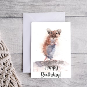 Field Mice Mouse Birthday Card, Printable Digital Download
