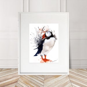 Puffin Numbered limited edition Giclee Print of a watercolour Painting