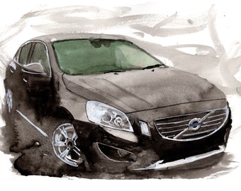 Painting of a Volvo s60   Limited Print .