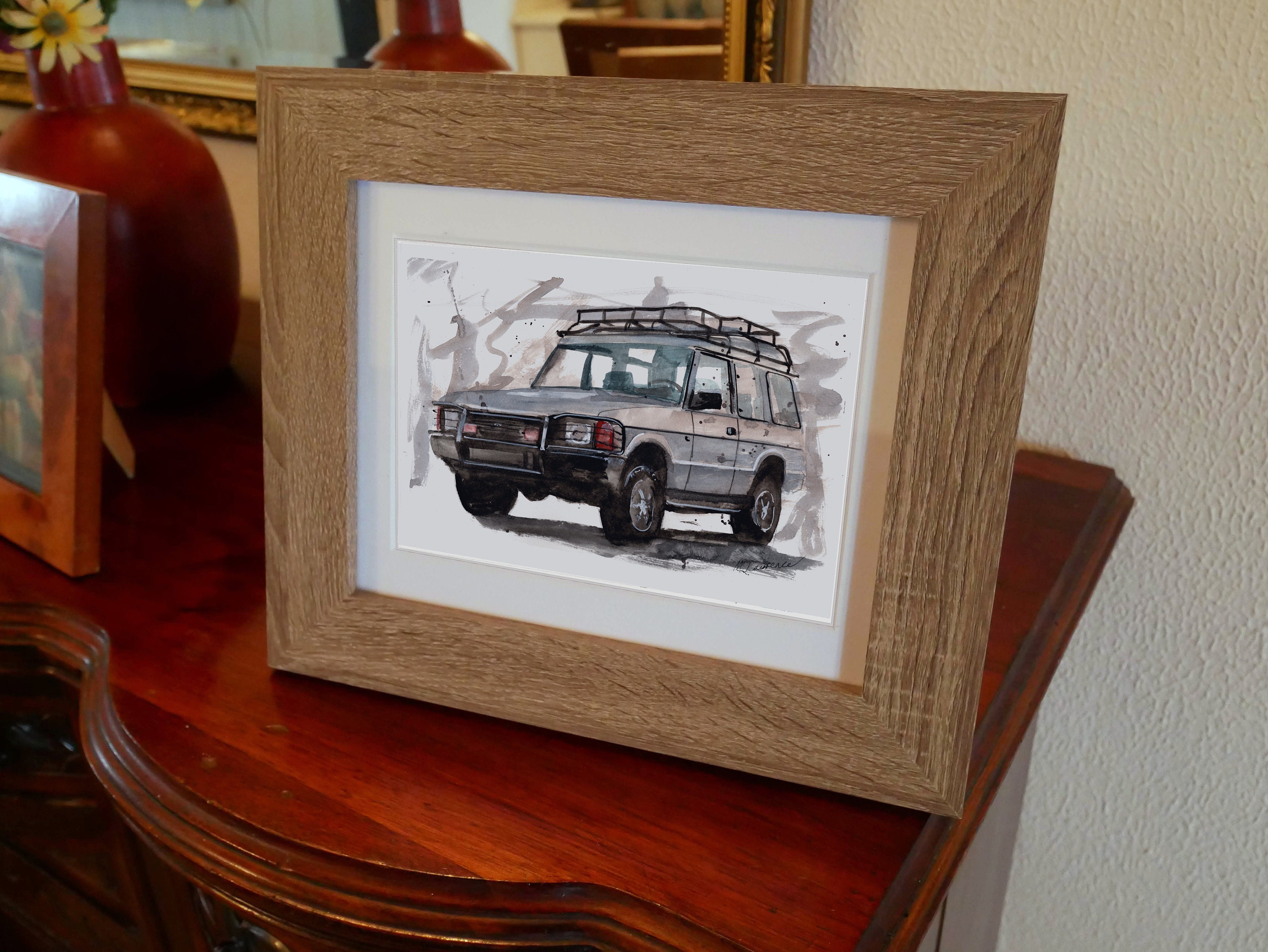 Artist's Land Rover Discovery Print. Unique Discovery Poster