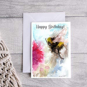 Bumblebee Birthday Card, Printable Digital Download