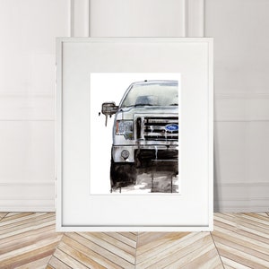 Stampa Ford F-150 dipinta a mano. Poster esclusivo del Ford F-150. Decorazione murale automobilistica in edizione limitata.