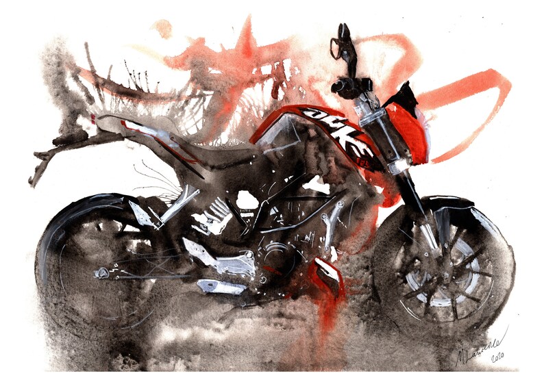 ktm bike painting