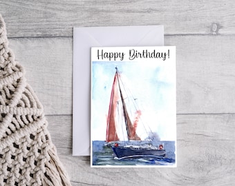 Digital Birthday Card, Happy Birthday, Ship, Boat, Sailing ...