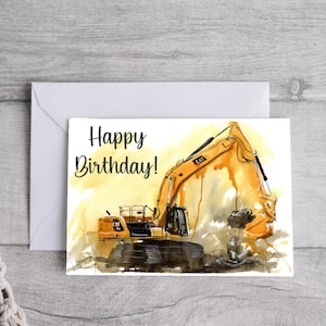 Bagger Bagger Geburtstagskarte, Printable Digital Download