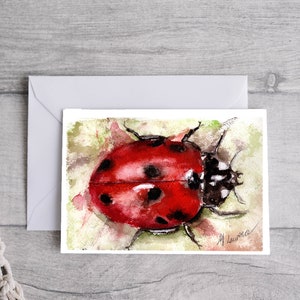 Cartão de felicitações Ladybird, download digital para impressão