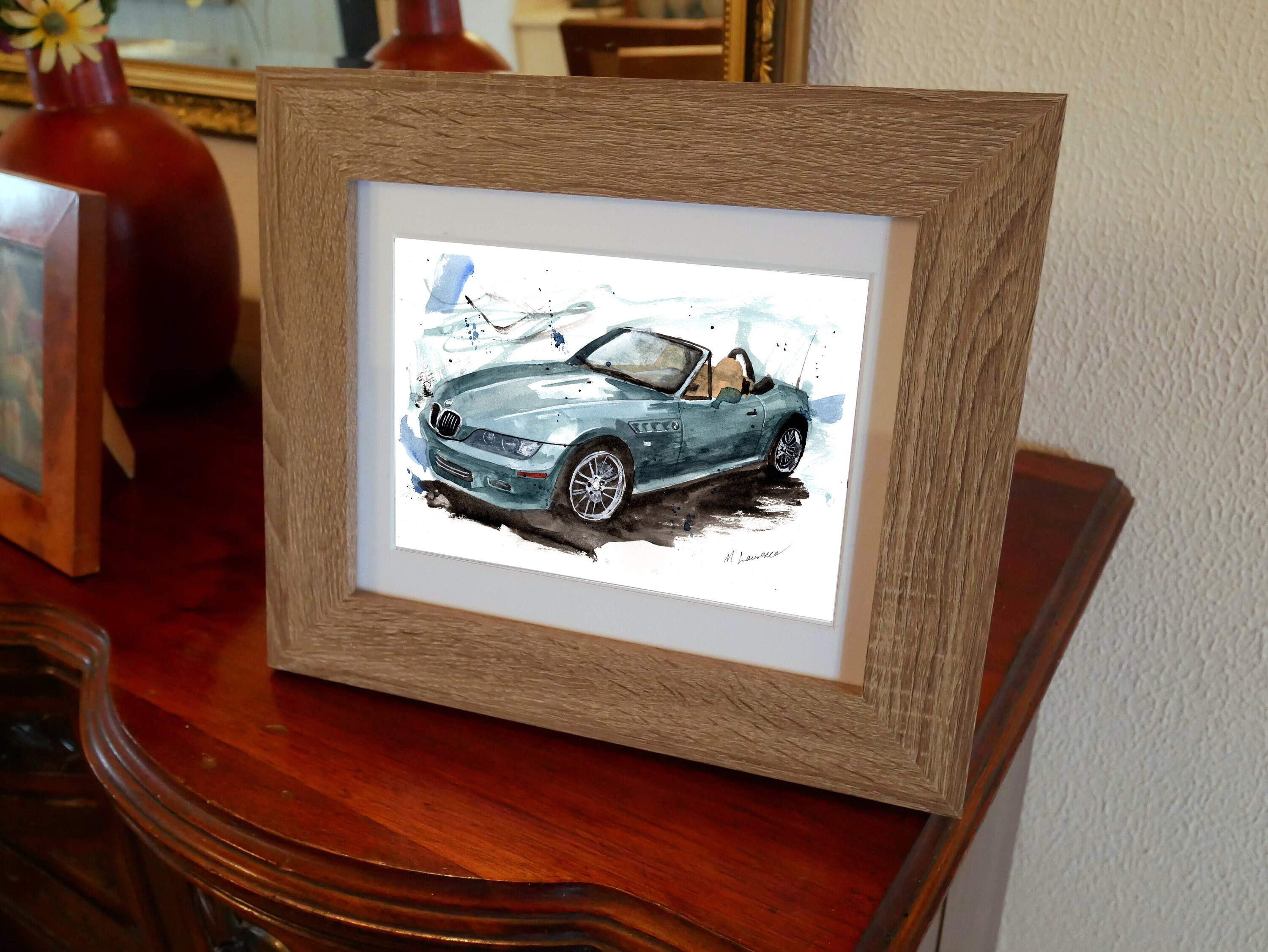 Painting of a BMW Z3 Limited Print . 