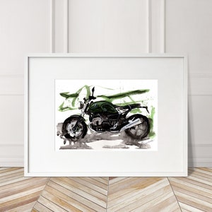 Bmw R NineT Pure Print. Bmw R Nine Poster. Gifts For Him. Hand Painted Art. Xmas Gift