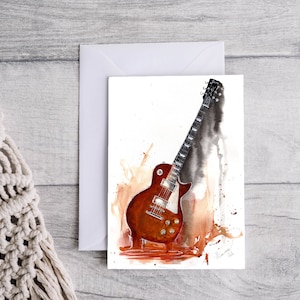 Guitar Greetings Card, Printable Digital Download