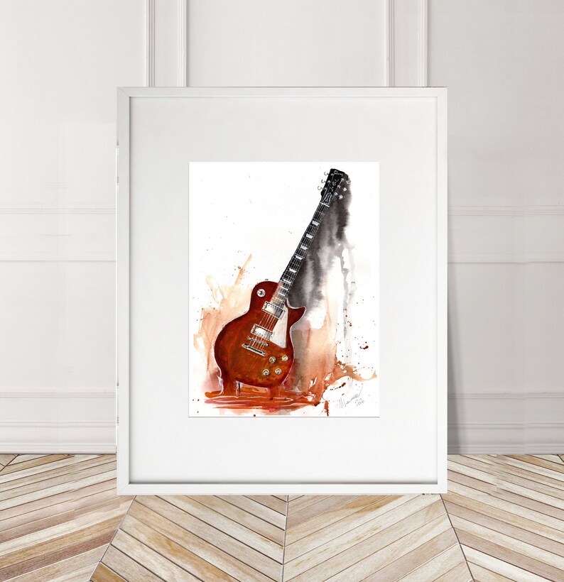 Gibson Les Paul Classic Guitar Numbered Limited Edition Giclee Print of ...
