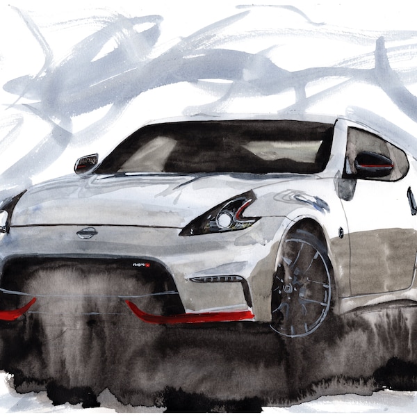 Painting of a Nissan 370z Nismo Limited Print .