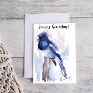Magpie Birthday Card, Printable Digital Download