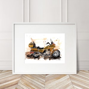Honda Goldwing 1200 Print. Goldwing Poster. Gifts For Him. Hand Painted Art. Xmas Gift