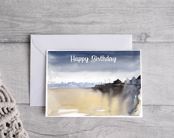 Coast Birthday Card, Printable Digital Download