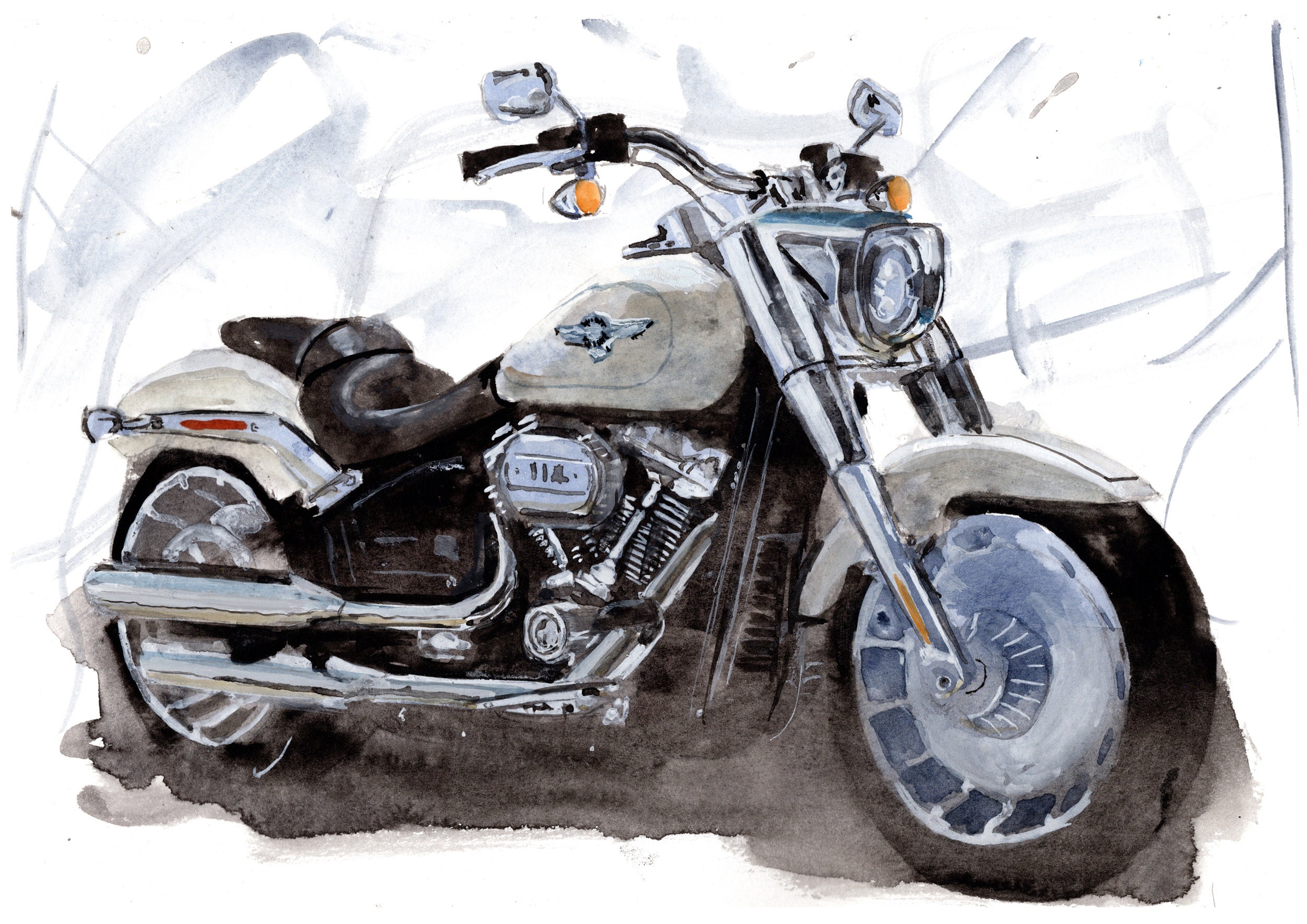 Buy Harley Davidson Painting Online In India Etsy India