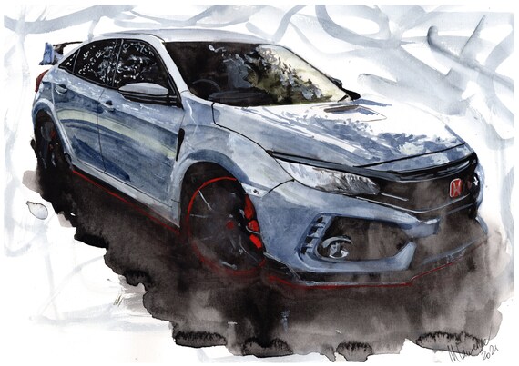 Honda Civic Si Sedan (2019 - present) Sketch Art Print - Sketch Style, –  DolanPaperCo