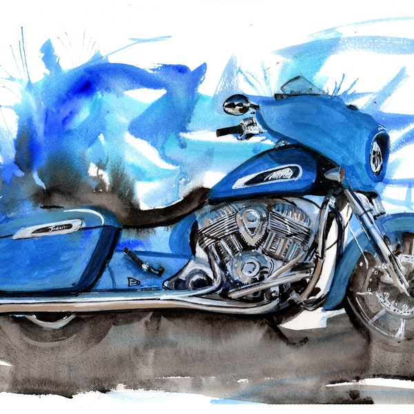 Motorcycle Painting Etsy